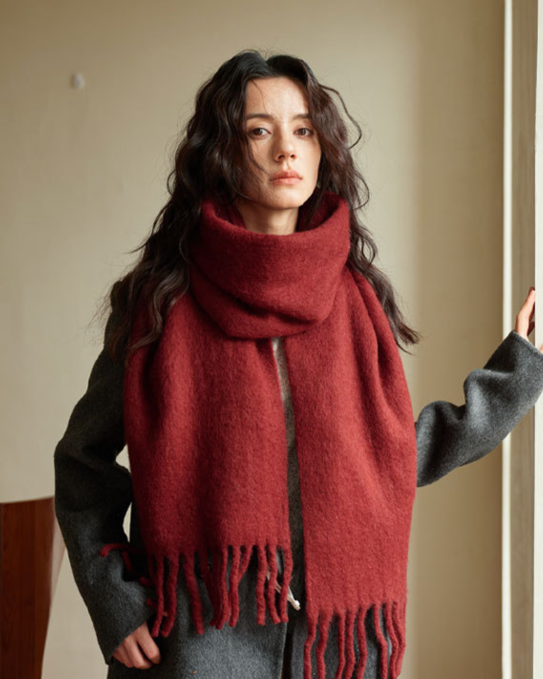 Écharpe XXL Cocon à Franges