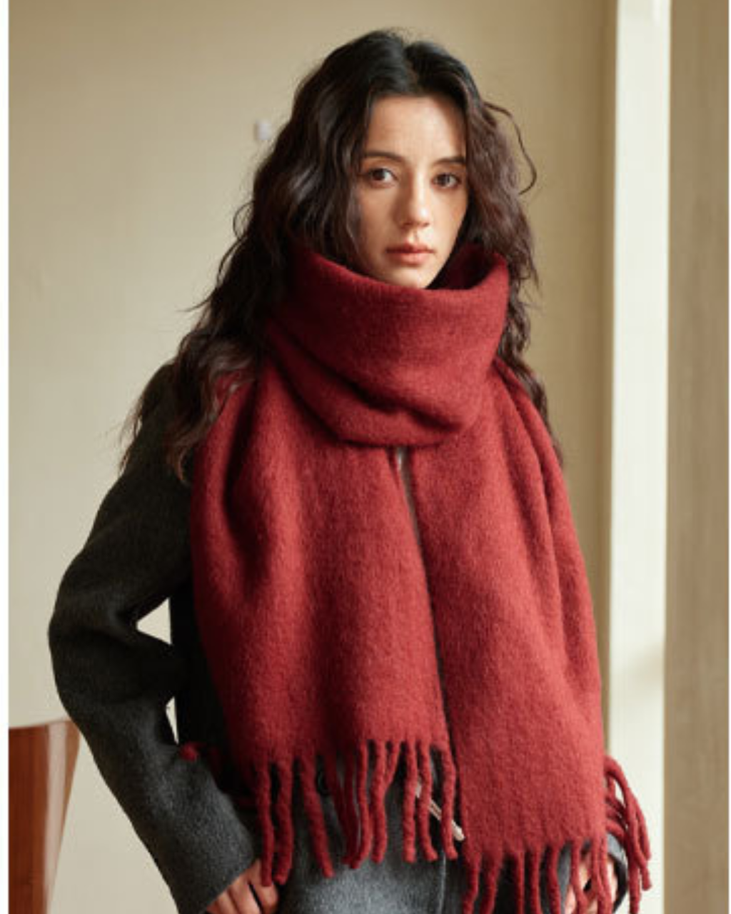 Écharpe XXL Cocon à Franges